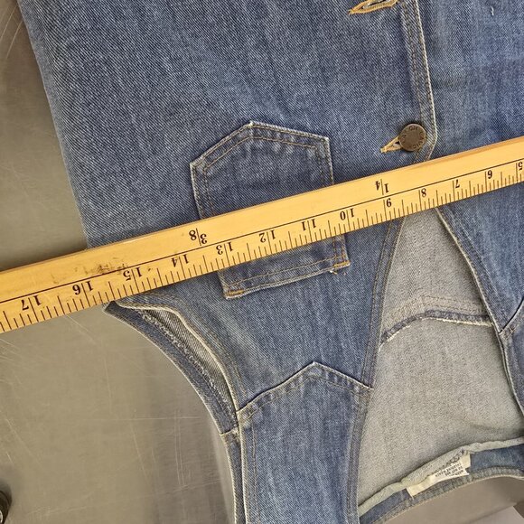 L'Avion vintage denim vest. Women's or Youths sizing - Picture 2 of 8